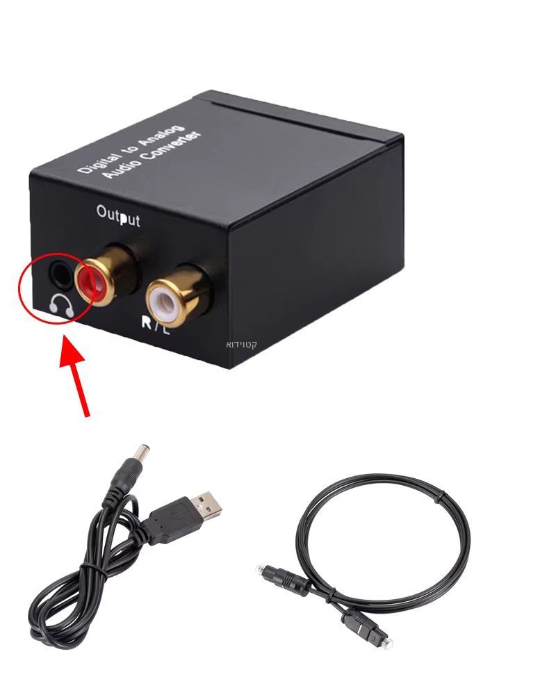 ממיר אותות דיגיטלי לאנלוגי RCA או PL/AUX