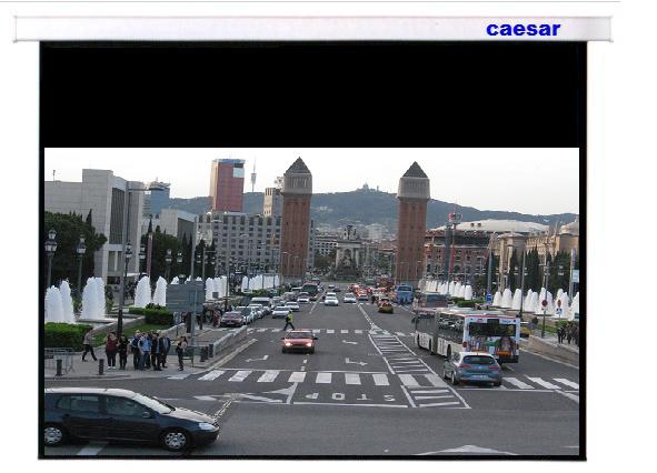 מסך הקרנה חשמלי CAESAR CAESAR84HS 16:9 HD 84"