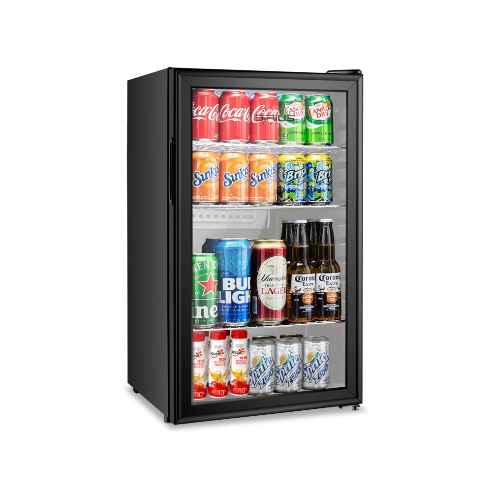 מקרר 90 ליטר ויטרינה שקופה SIRIUS LIVING דגם MREF-192 בגימור שחור