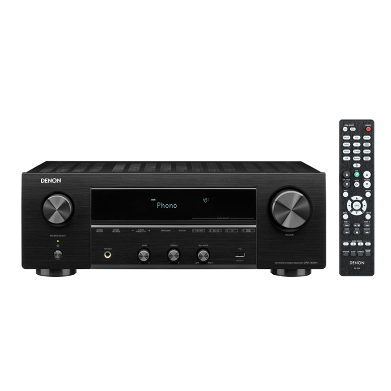 רסיבר 4 ערוצים DENON דגם DRA800HBKE2 עם הספק 100W
