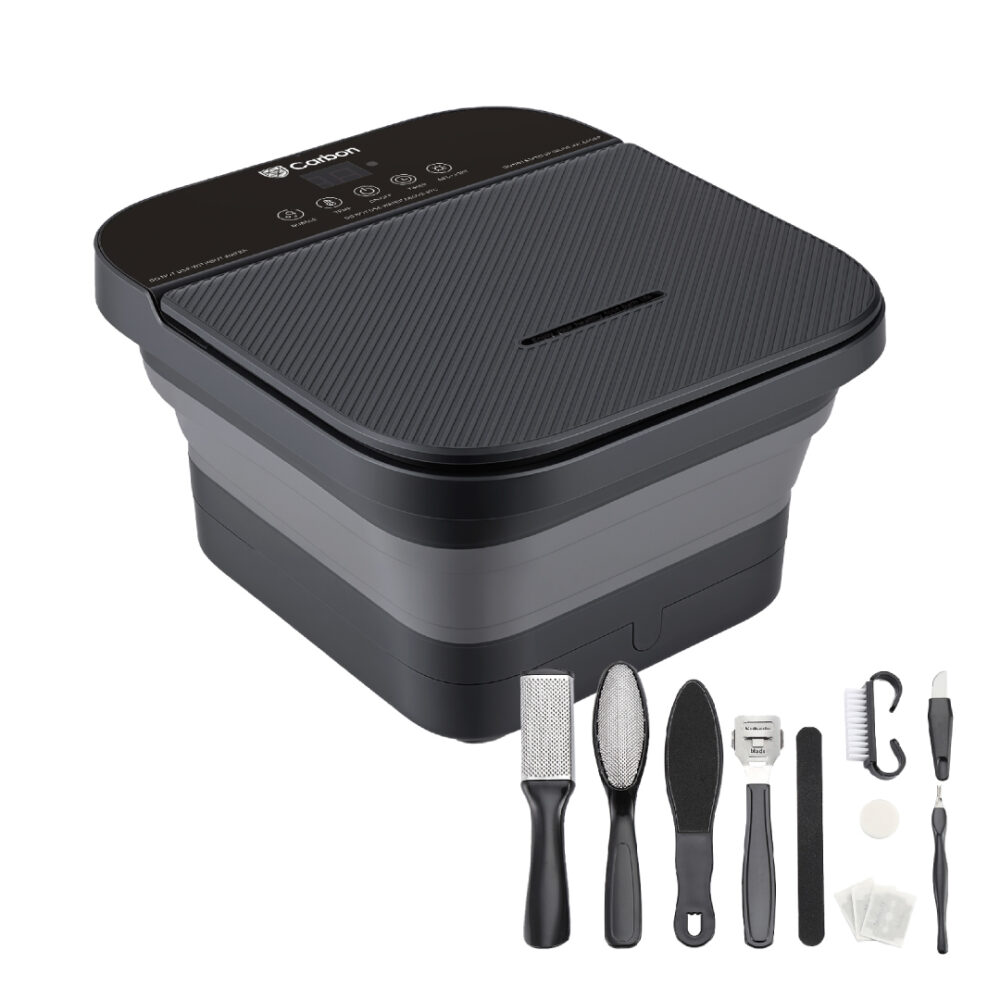 עיסוי לרגליים CARBON דגם FOOT JET עם חימום ובועות ונוח לקיפול