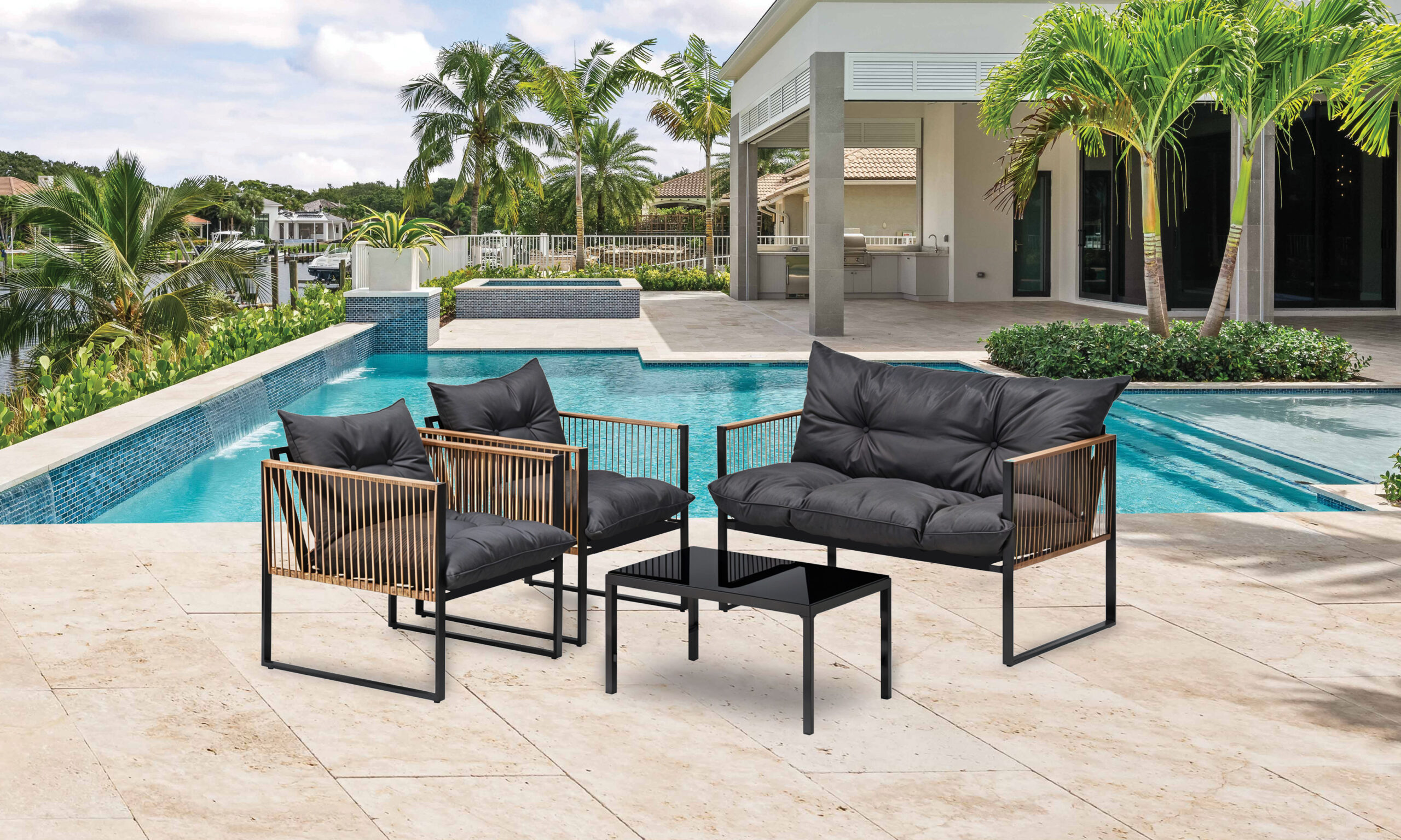 מערכת ישיבה יוקרתית לגינה ולמרפסת COMFORT4U דגם PALERMO SUPREME – תמונה 2