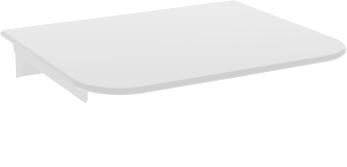 מדף זכוכית לבן קטן לממיר או DVD SHELFSMWH1D