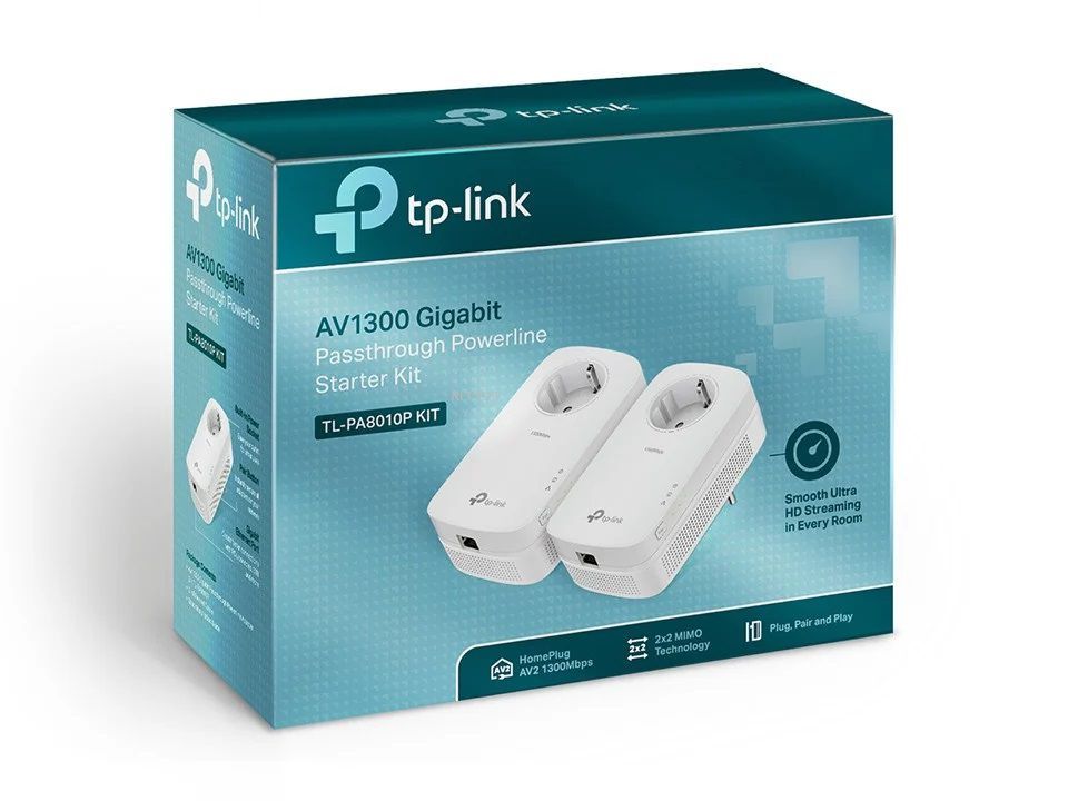 מתאם רשת על גבי רשת החשמל TP-LINK TL-PA8010P AV1300 – תמונה 3