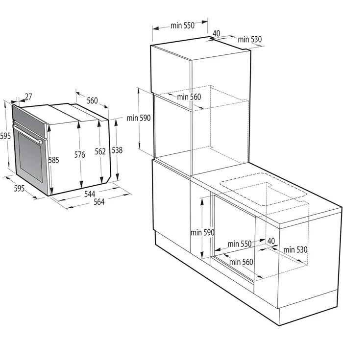 תנור אפיה בילד אין GORENJE BOS67372CLI בקיבולת 71 ליטר לחוויית שימוש מתקדמת – תמונה 7