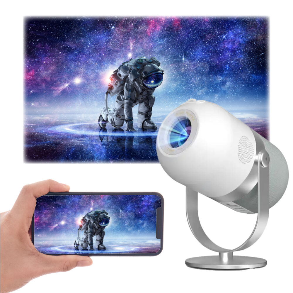 מקרן וידאו LUMENS 5000 עם טכנולוגיית שיקוף מסך WiFi PACKARD BELL דגם LUMINATOR ULTRA-50