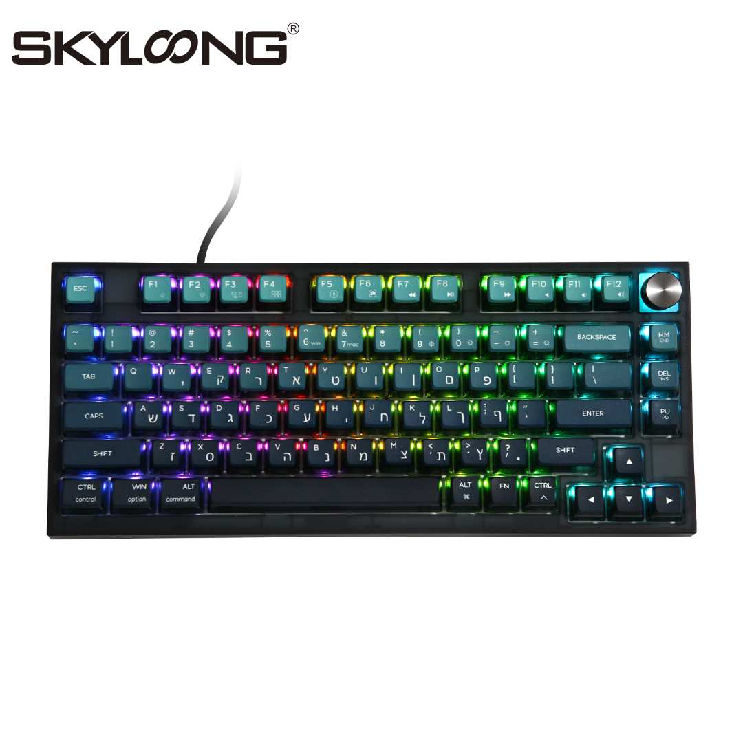 מקלדת גיימינג מכנית חוטית SKYLOONG דגם GK-75-Gradient Blue- P – תמונה 2
