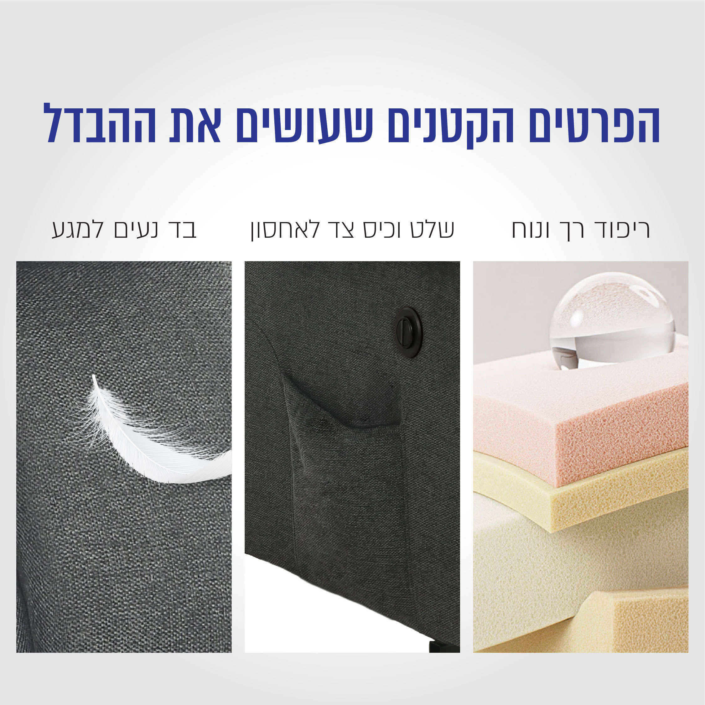 כורסת טלוויזיה חשמלית מבד נעים למותג CARBON דגם NAPSY – תמונה 2