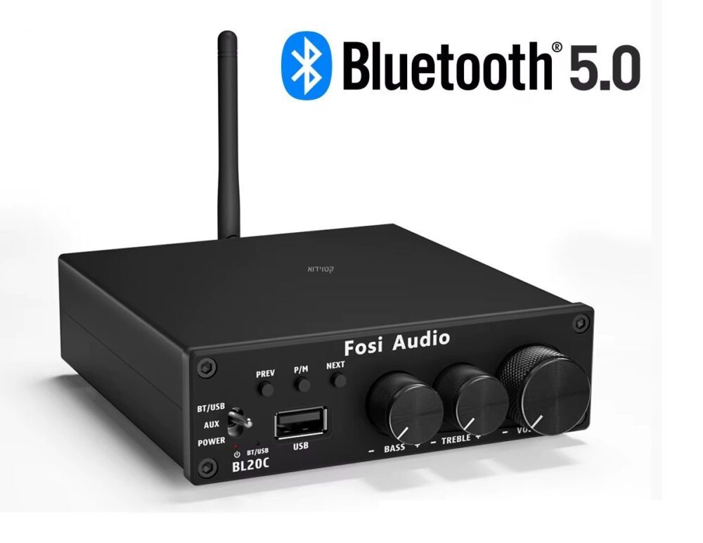 מגבר סטריאו עם יציאת סאב ובלוטוס Fosi Audio BL20C