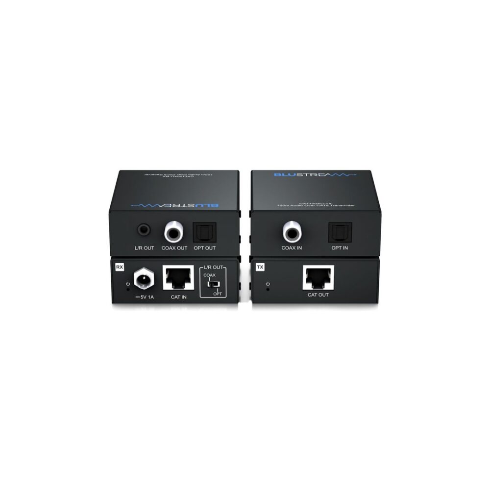 ממיר אודיו דיגיטלי BLUSTREAM CAT100AU לטווח רחוק על גבי כבלי CAT