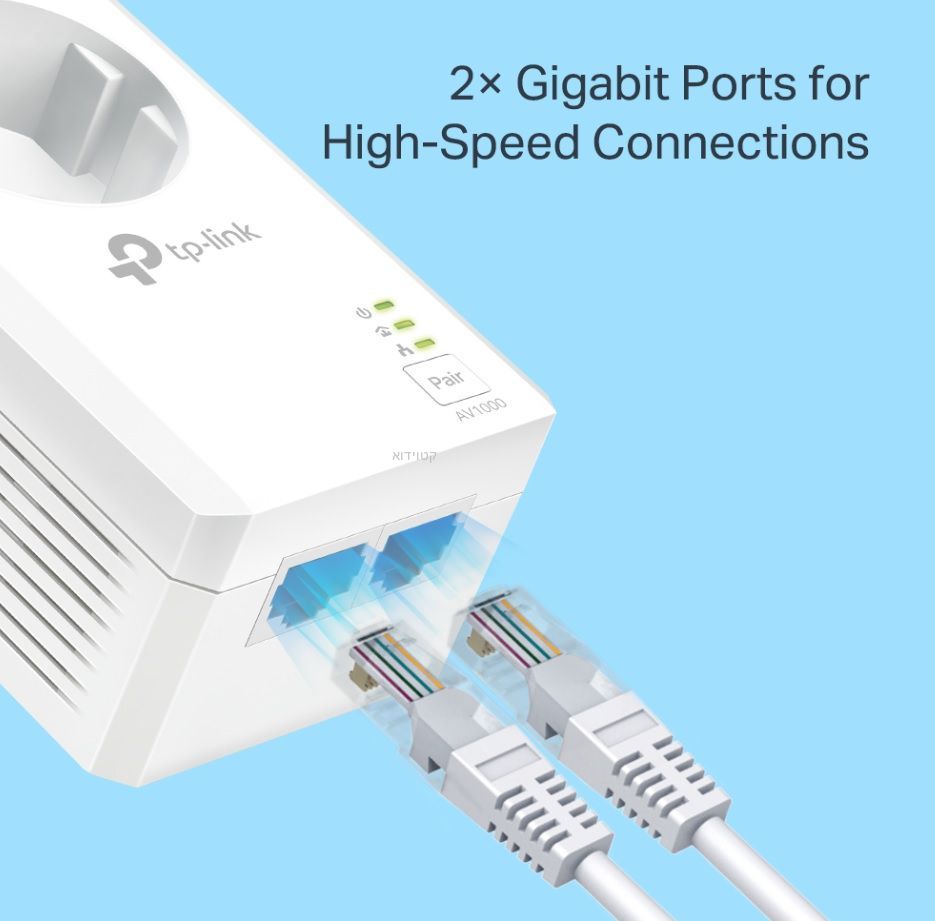 מתאם רשת על גבי רשת החשמל TP-LINK TL-PA7027P AV1000 – תמונה 4