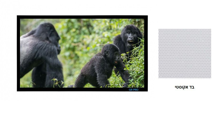 מסך הקרנה מסגרת קבועה בד אקוסטי GR PRO GRPROFF120A 120" 4K