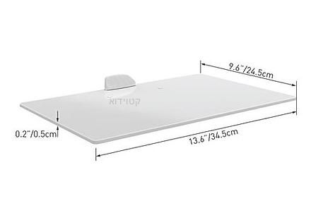 מדף זכוכית לבן למכשירי אודיו וידאו BARKAN BI8W – תמונה 3