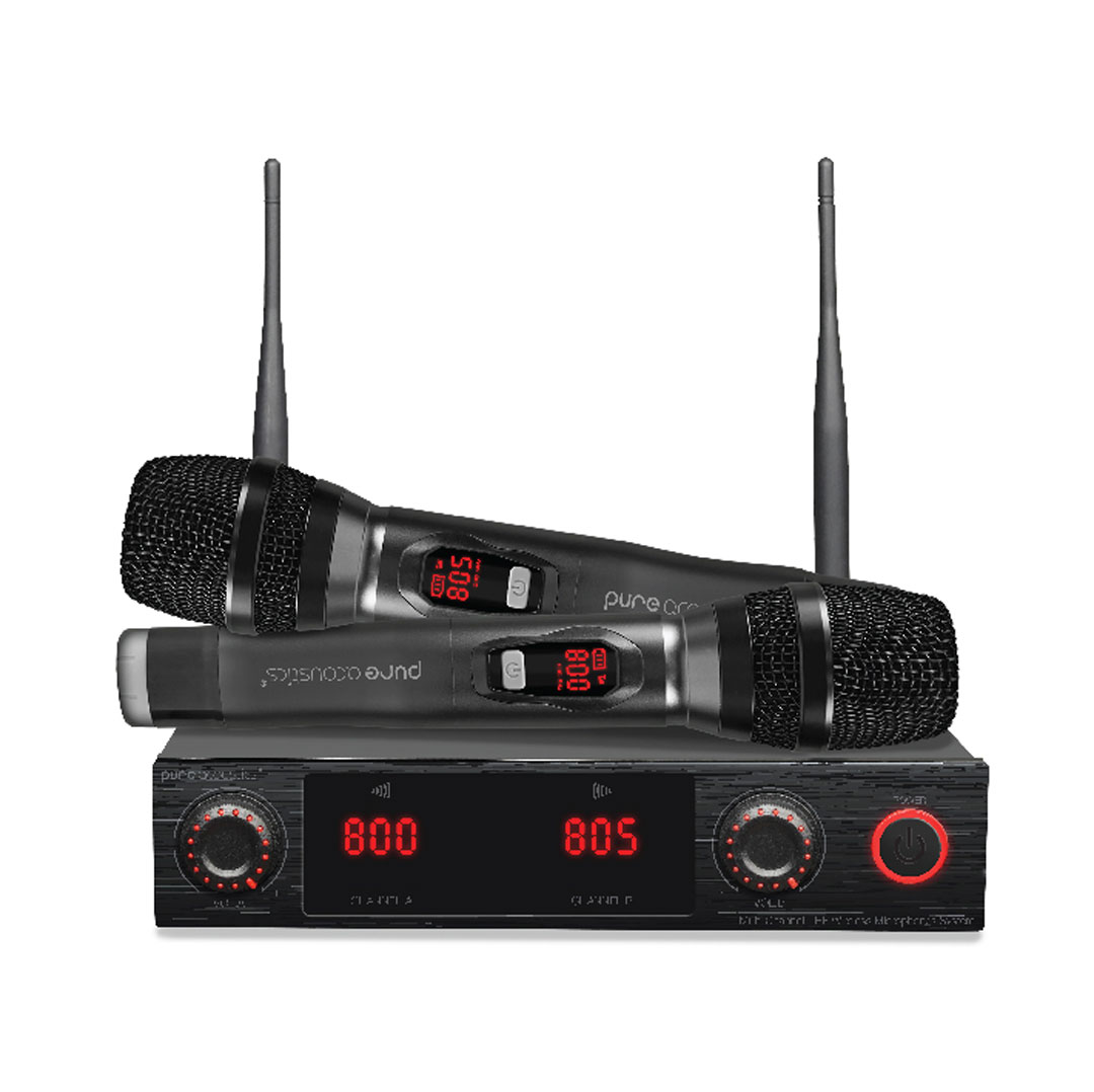 מיקרופונים אלחוטיים PURE ACOUSTICS MU-334 עם משדר רב ערוצי – תמונה 2