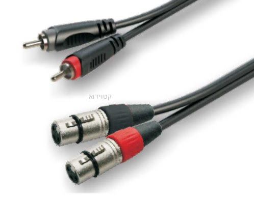 כבל 3 מטר 2RCA-2XLR מותג 2rca2XLRF