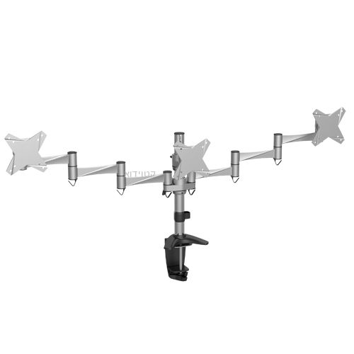 זרוע שולחנית דו מפרקית ל-3 מסכים Audio Line LDT02-C036