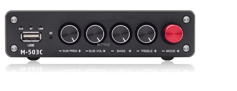 מגבר סטריאו PURE SOUND 503 עם בלוטוס ויציאת סאב