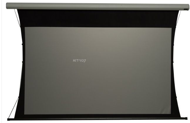 מסך חשמלי עם מותחנים בד אפור VISION SCREENS VSCREEN108TABTG 240X135 108"