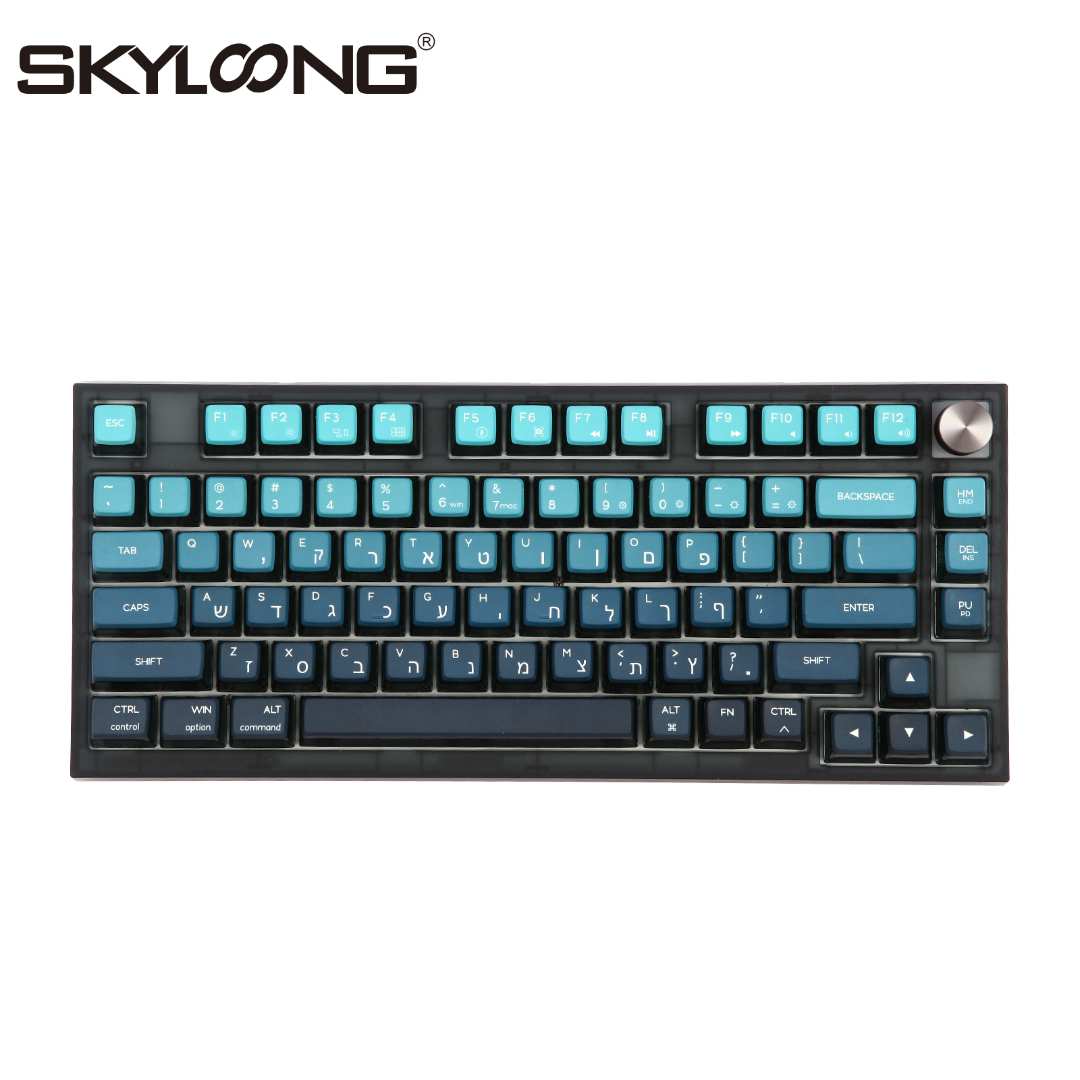 מקלדת גיימינג מכנית חוטית SKYLOONG דגם GK-75-Gradient Blue- P – תמונה 3