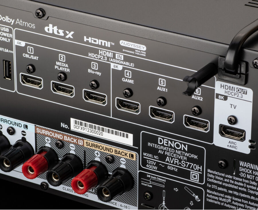 רסיבר לקולנוע ביתי 7.2 ערוצים DENON AVRS770HBKE2 – תמונה 4