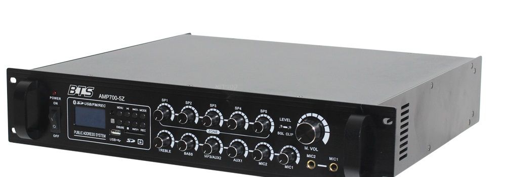 מגבר כריזה BTS דגם AMP700-5Z 100 וואט