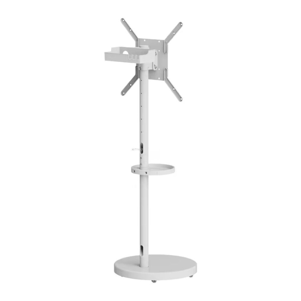 סטנד נייד לבן עם גלגלים נסתרים למסך עד 65" AL-65