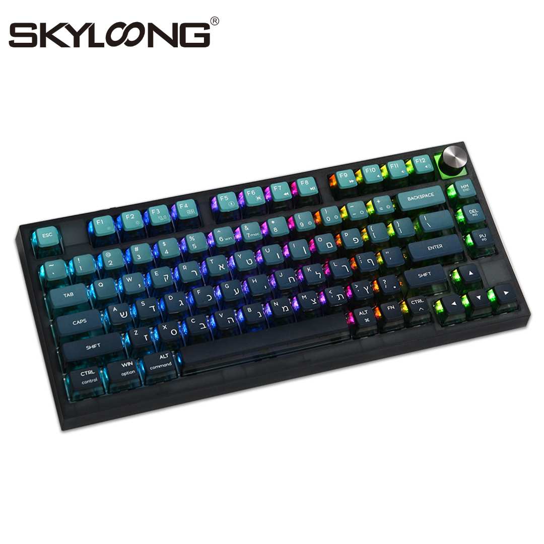 מקלדת גיימינג מכנית חוטית SKYLOONG דגם GK-75-Gradient Blue- P – תמונה 6